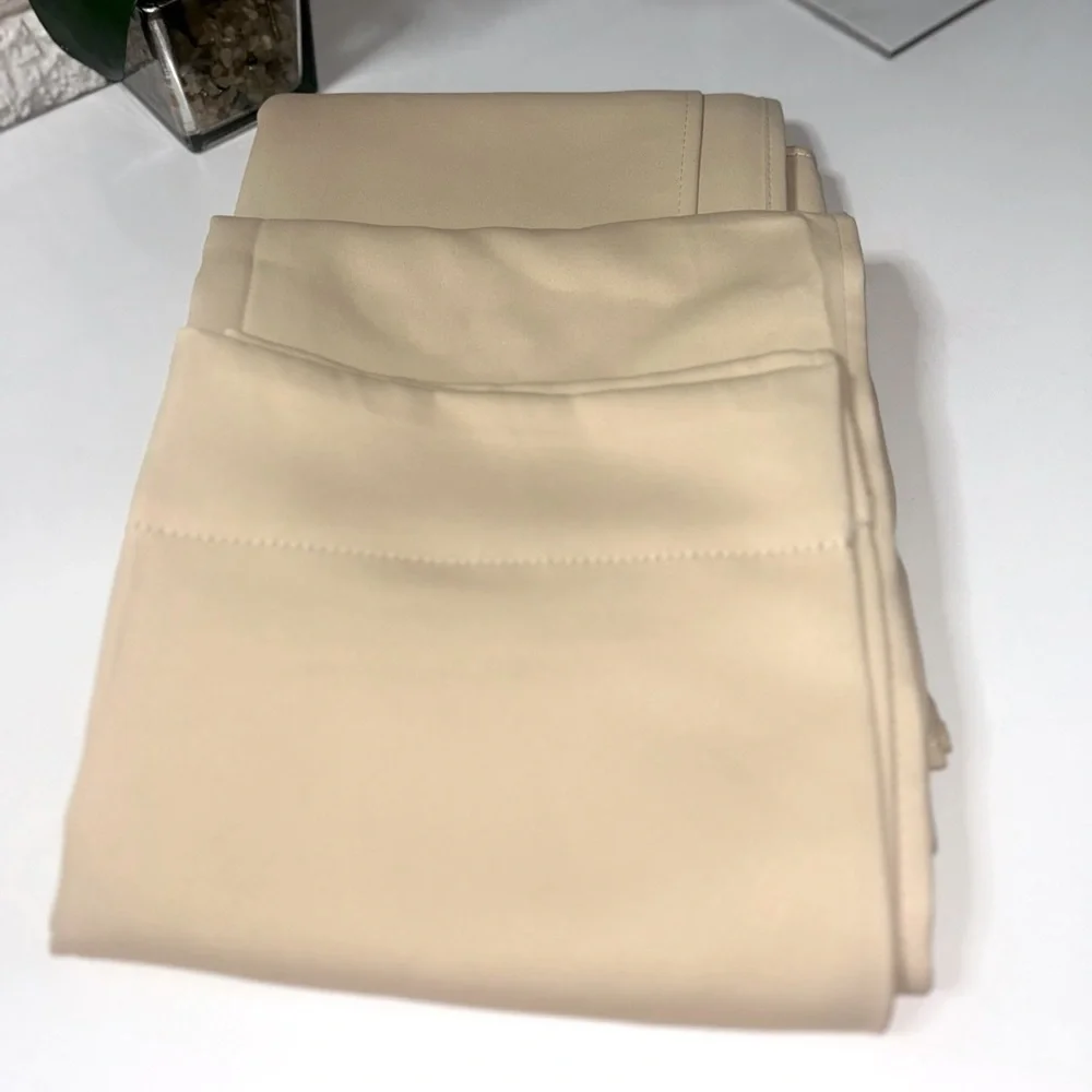 🍀 3 for $25 Semi Blackout Drapes Cream Khaki Color 84 x 42 Rod Pocket Long